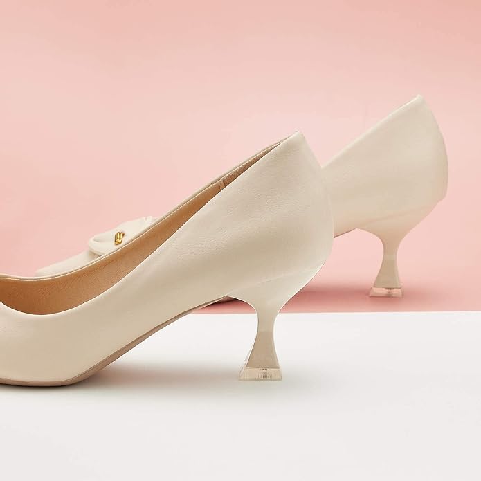 C.Paravano Womens Pumps I Low Heel for Women I Womens Designer Pumps I Kitten Heels for Women I Womens Short Heels I Leather Pumps for Women