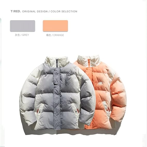 WPYYI Cotton-Padded Jacket Male Couple Loose Bread Warm Jacket Student Casual Cotton-Padded Jacket with Cotton