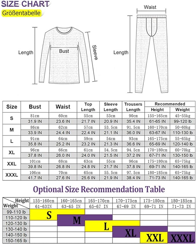 Windpost Women s Heated Thermal Underwear set, USB Women s Electric Thermal Long Underwear set, Snow Leggings for Women