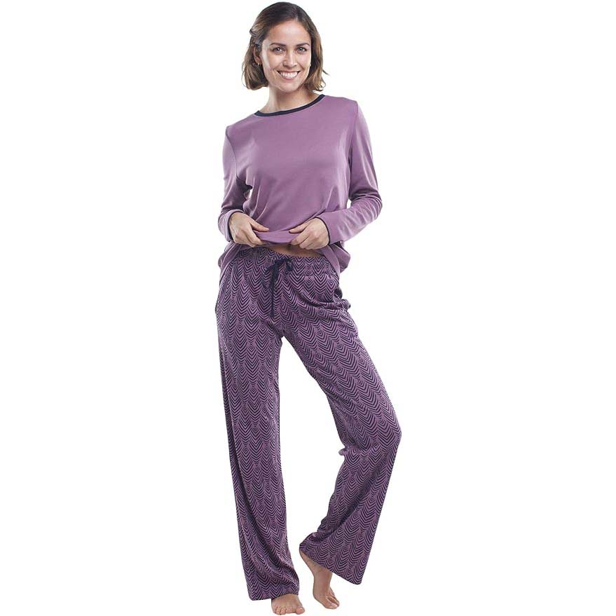 jijamas Incredibly Soft Pima Cotton Womens Pajamas Set - The Long Sleeve Set