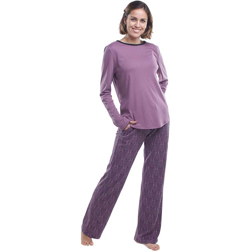 jijamas Incredibly Soft Pima Cotton Womens Pajamas Set - The Long Sleeve Set