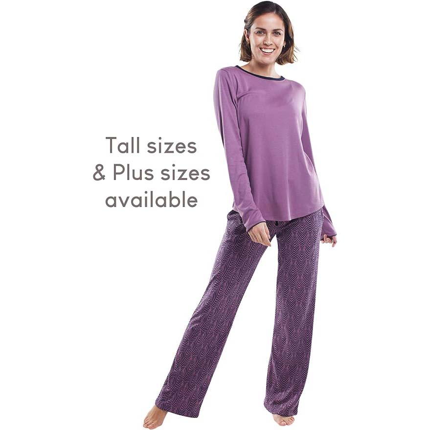 jijamas Incredibly Soft Pima Cotton Womens Pajamas Set - The Long Sleeve Set