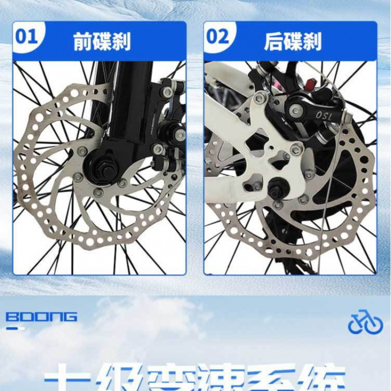 Mountain Bike Adult Mountain Bicycle24Inch2610 Inch College Student Bike with Variable Speed and Disc Brake