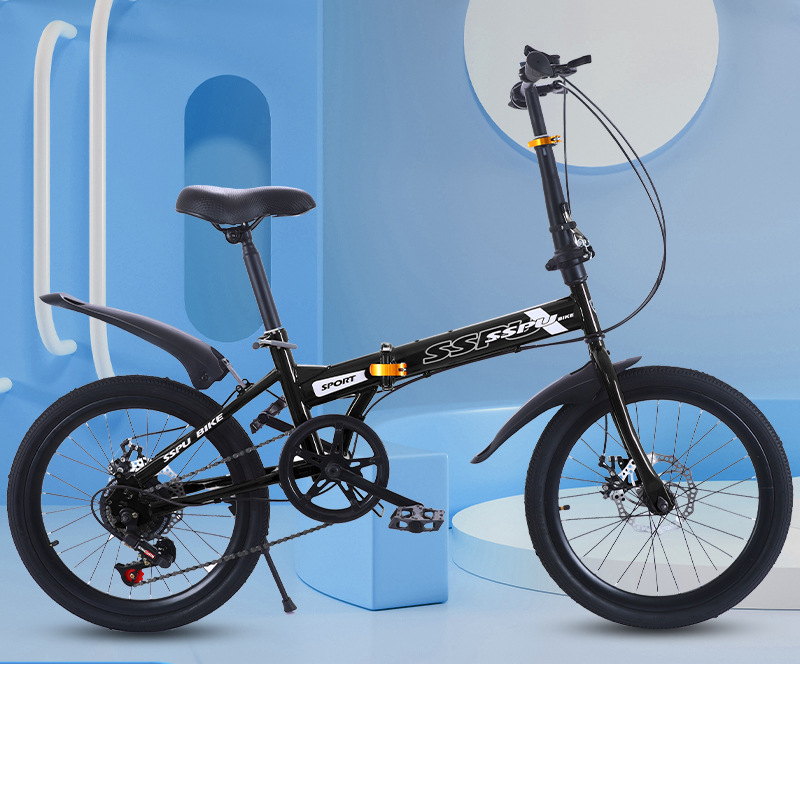 New2010-Speed Disc Brake Adult Student Folding Bicycle Outdoor Riding Mountain Bike