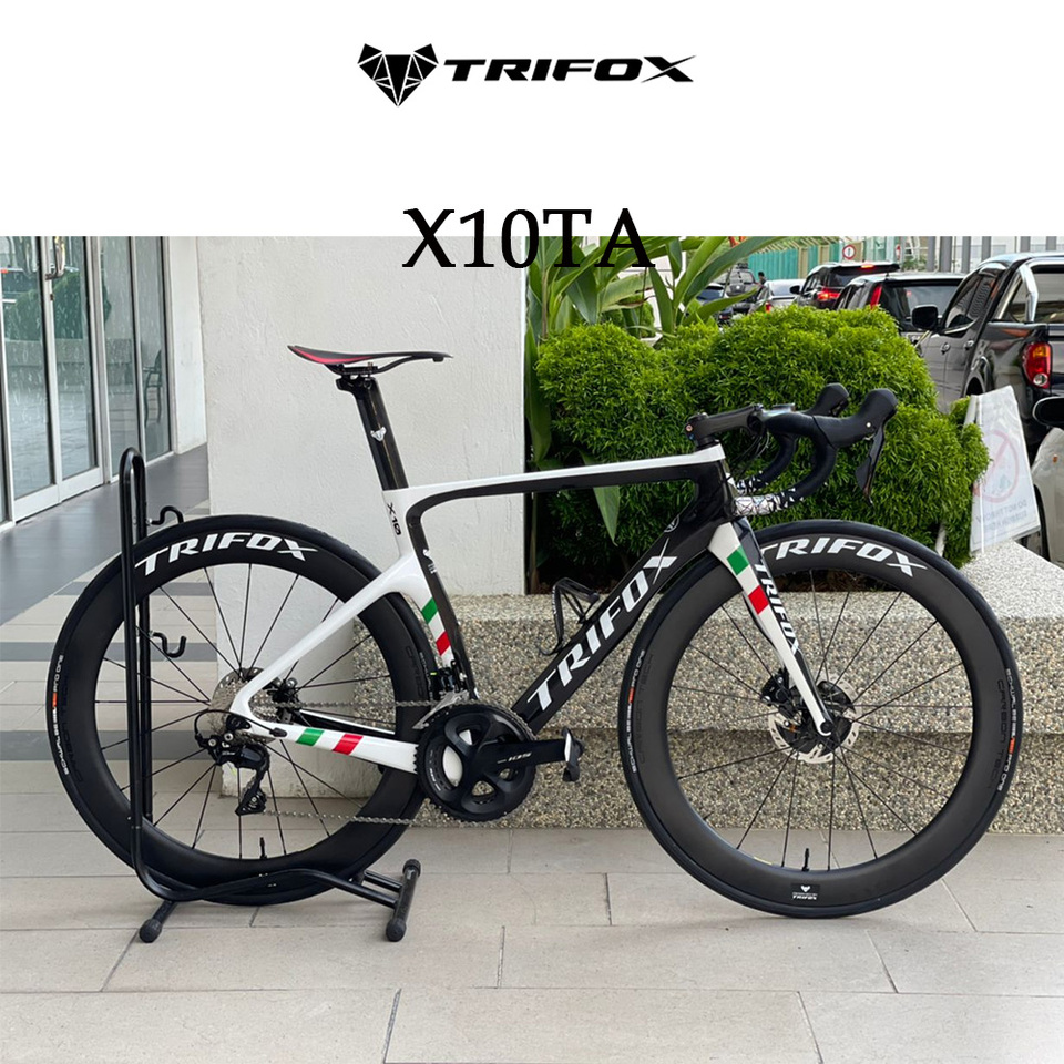 TRIFOX Full Carbon Road Bike Frameset X10 Camo X10 Disc Brake BSA BB68 Threaded 700 x 25C Thru Axle Aero Bicycle Frame