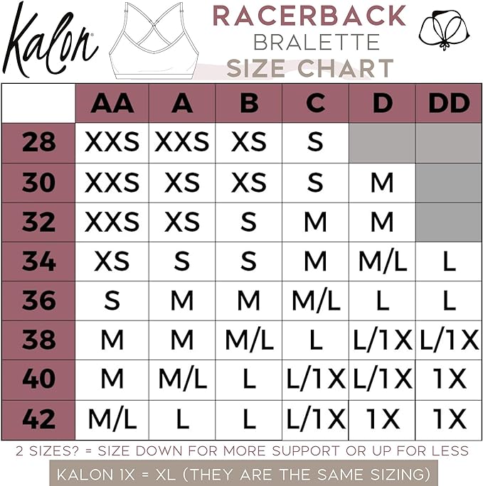 Kalon Women’s 4 Pack Racerback Sports Bralette Seamless Wireless Comfort Bra