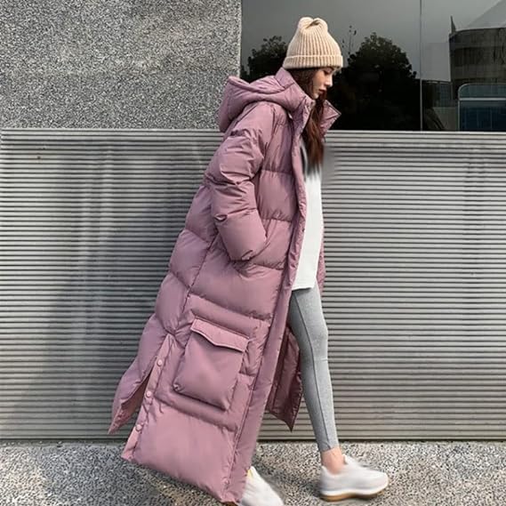 UXZDX Down Cotton Padded Female Coat Parkas Loose Hooded Long Winter Jacket Women Clothes Warm Oversized Outerwear