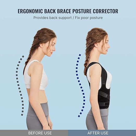 Back Brace and Posture Corrector for Women and Men, Back Straightener Posture Corrector, Scoliosis and Hunchback Correction, Back Pain, Spine Corrector, Support, Adjustable Posture Trainer (Medium)